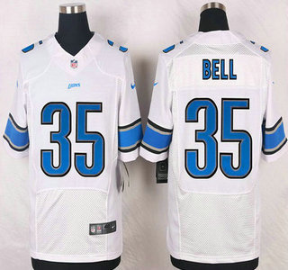 Detroit Lions #35 Joique Bell White Road NFL Nike Elite Jersey