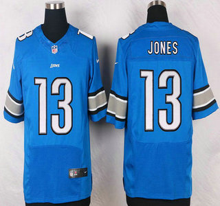 Detroit Lions #13 T. J. Jones Light Blue Team Color NFL Nike Elite Jersey