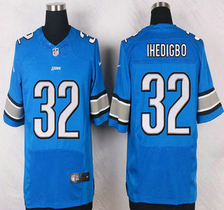 Detroit Lions #32 James Ihedigbo Light Blue Team Color NFL Nike Elite Jersey