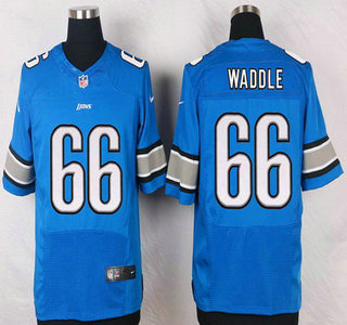 Detroit Lions #66 LaAdrian Waddle Light Blue Team Color NFL Nike Elite Jersey