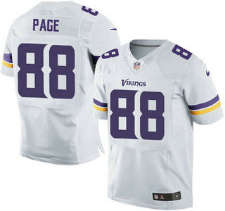 Minnesota Vikings #88 Alan Page White Road NFL Nike Elite Jersey