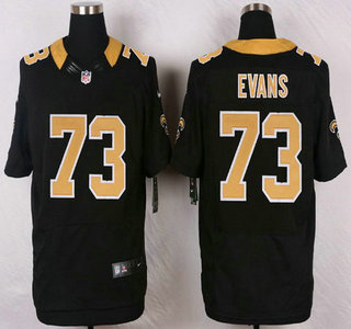 New Orleans Saints #73 Jahri Evans Black Team Color NFL Nike Elite Jersey