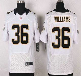 New Orleans Saints #36 P.J. Williams White Road NFL Nike Elite Jersey