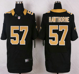 New Orleans Saints #57 David Hawthorne Black Team Color NFL Nike Elite Jersey