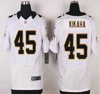 New Orleans Saints #45 Hau'oli Kikaha White Road NFL Nike Elite Jersey