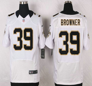 New Orleans Saints #39 Brandon Browner White Road NFL Nike Elite Jersey