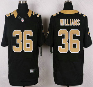 New Orleans Saints #36 P.J. Williams Black Team Color NFL Nike Elite Jersey