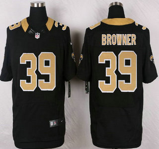 New Orleans Saints #39 Brandon Browner Black Team Color NFL Nike Elite Jersey