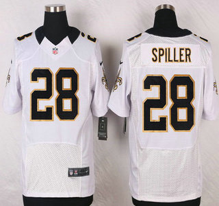 New Orleans Saints #28 C.J. Spiller White Road NFL Nike Elite Jersey