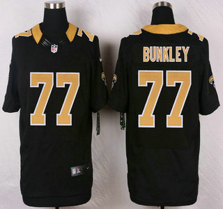 New Orleans Saints #77 Brodrick Bunkley Black Team Color NFL Nike Elite Jersey