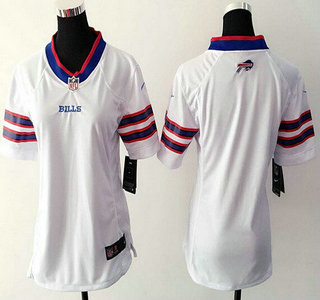 Women's Buffalo Bills Blank White Road NFL Nike Game Jersey