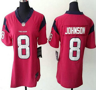 Women's Houston Texans #8 Will Johnson Nike Red Game Jersey