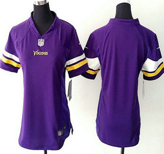 Women's Minnesota Vikings Blank Purple Team Color NFL Nike Game Jersey
