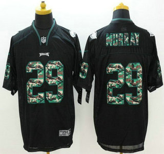 Men's Philadelphia Eagles #29 DeMarco Murray Black With Camo Fashion NFL Nike Elite Jersey