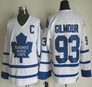 Men's Toronto Maple Leafs #93 Doug Gilmour 2000-01 White CCM Vintage Throwback Jersey