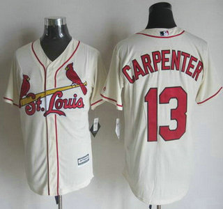 Men's St. Louis Cardinals #13 Matt Carpenter Alternate Cream 2015 MLB Cool Base Jersey