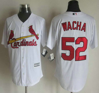 Men's St. Louis Cardinals #52 Michael Wacha Home White 2015 MLB Cool Base Jersey
