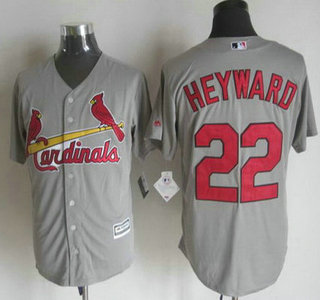 Men's St. Louis Cardinals #22 Jason Heyward Away Gray 2015 MLB Cool Base Jersey