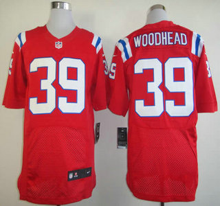 Nike New England Patriots #39 Danny Woodhead Red Elite Jersey