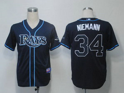 MLB Jerseys Tampa Bay Rays 34 Niemann Dark Blue Cool