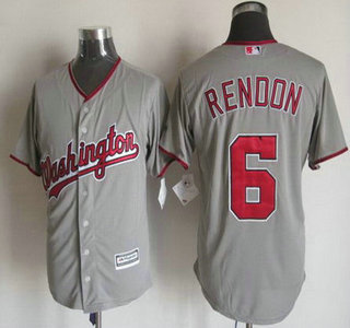 Men's Washington Nationals ##6 Anthony Rendon Away Gray 2015 MLB Cool Base Jersey
