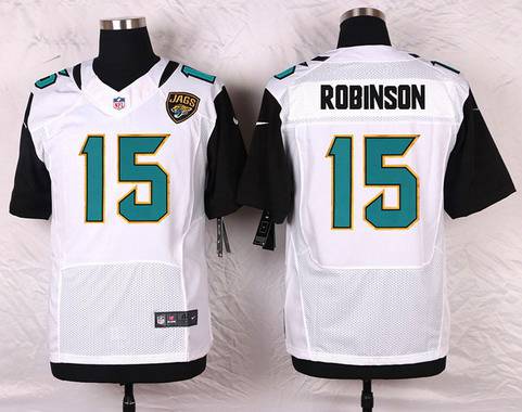 Men's Jacksonville Jaguars #15 Allen Robinson White Road NFL Nike Elite Jersey