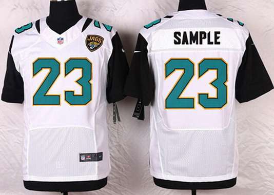 Men's Jacksonville Jaguars #23 Ames Sample White Road NFL Nike Elite Jersey