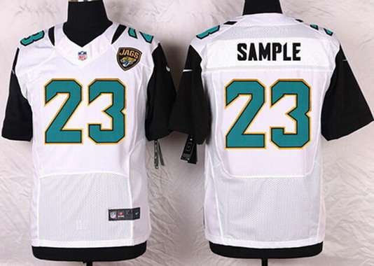 Men's Jacksonville Jaguars #23 Ames Sample White Road NFL Nike Elite Jersey