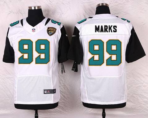Men's Jacksonville Jaguars #99 Sen'Derrick Marks White Road NFL Nike Elite Jersey