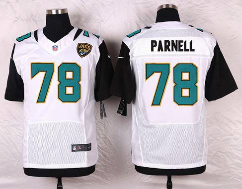 Men's Jacksonville Jaguars #78 Jermey Parnell White Road NFL Nike Elite Jersey