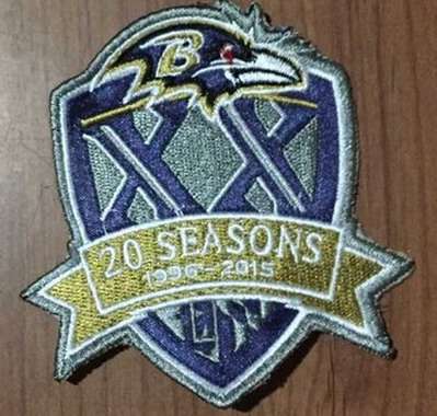 2015 Baltimore Ravens 20th Anniversary Patch
