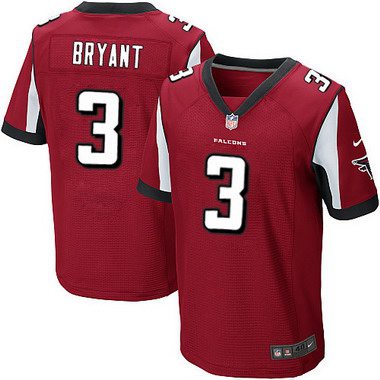 Men's Atlanta Falcons #3 Matt Bryant Red Team Color NFL Nike Elite Jersey