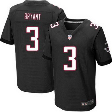 Men's Atlanta Falcons #3 Matt Bryant Black Alternate NFL Nike Elite Jersey