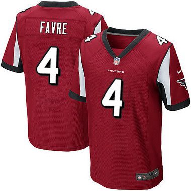 Men's Atlanta Falcons #4 Brett Favre Red Retired Player NFL Nike Elite Jersey