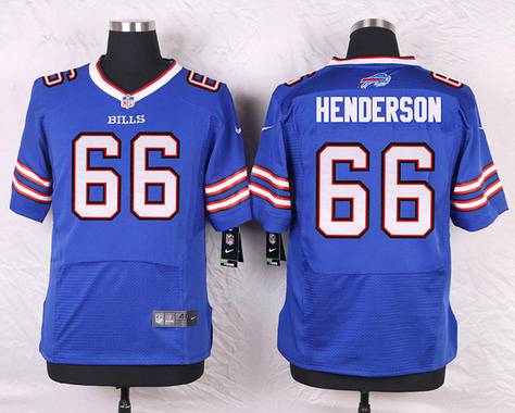 Men's Buffalo Bills #66 Seantrel Henderson Royal Blue Team Color NFL Nike Elite Jersey
