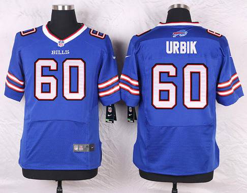 Men's Buffalo Bills #60 Kraig Urbik Royal Blue Team Color NFL Nike Elite Jersey