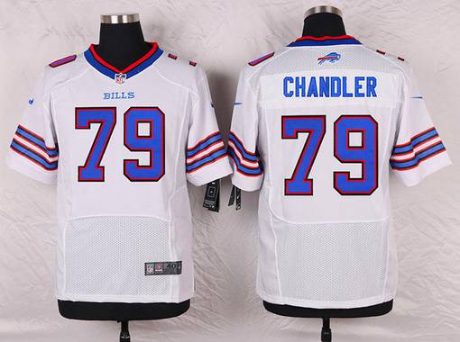 Men's Buffalo Bills #79 Tyson Chandler White Road NFL Nike Elite Jersey