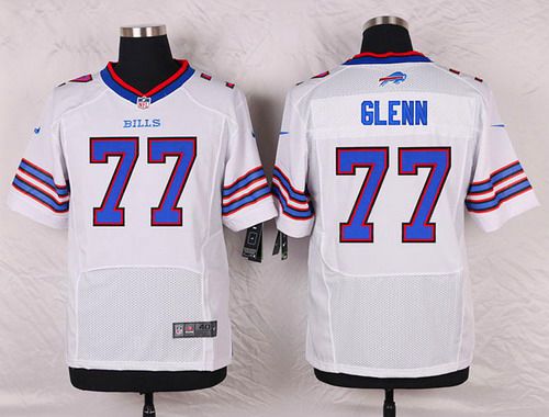 Men's Buffalo Bills #77 Cordy Glenn White Road NFL Nike Elite Jersey