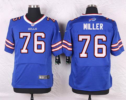Men's Buffalo Bills #76 John Miller Royal Blue Team Color NFL Nike Elite Jersey