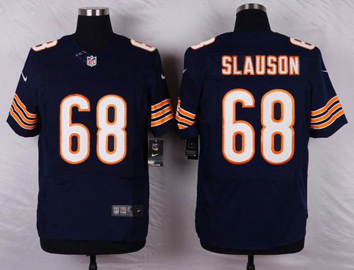Men's Chicago Bears #68 Matt Slauson Navy Blue Team Color NFL Nike Elite Jersey