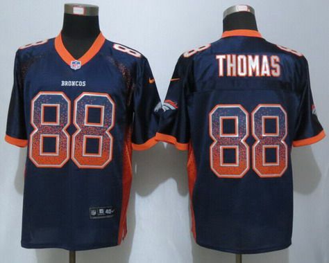 Men's Denver Broncos #88 Demaryius Thomas Navy Blue Drift Fashion NFL Nike Jersey