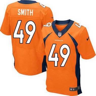 Men's Denver Broncos #49 Dennis Smith Orange Retired Player NFL Nike Elite Jersey