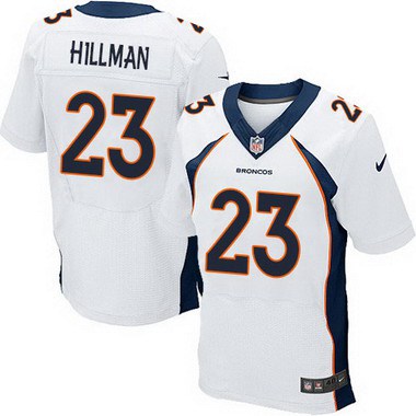 Men's Denver Broncos #23 Ronnie Hillman White Road NFL Nike Elite Jersey