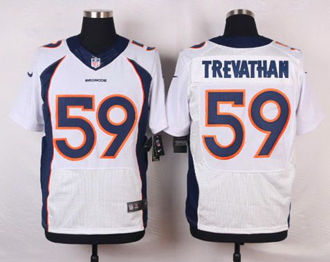 Men's Denver Broncos #59 Danny Trevathan White Road NFL Nike Elite Jersey