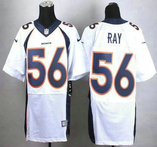 Men's Denver Broncos #56 Shane Ray White Road NFL Nike Elite Jersey
