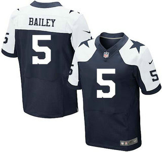 Men's Dallas Cowboys #5 Dan Bailey Blue Thanksgiving Alternate NFL Nike Elite Jersey