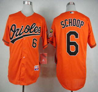 Men's Baltimore Orioles #6 Jonathan Schoop Orange Jersey
