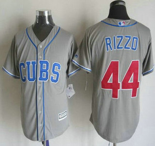 Men's Chicago Cubs #44 Anthony Rizzo Alternate Gray 2015 MLB Cool Base Jersey