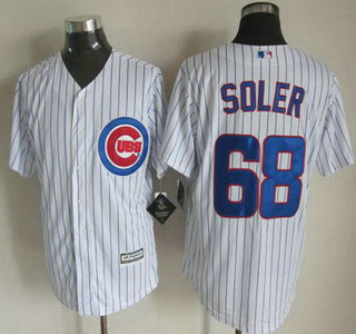 Men's Chicago Cubs #68 Jorge Soler Home White 2015 MLB Cool Base Jersey