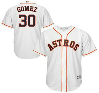 Men's Houston Astros #30 Carlos Gomez Home White MLB Cool Base Jersey